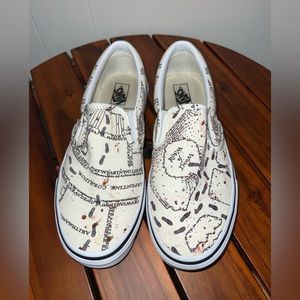 Harry Potter Marauders Map Slip-On Vans